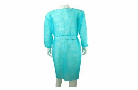 Grünes Stoff-Polyester, das chirurgisches verstärktes Kleid ablegt