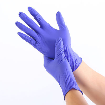 4 Nitril-blaue Wegwerfhandschuhe Mil 5mil für verschwitzte Hände